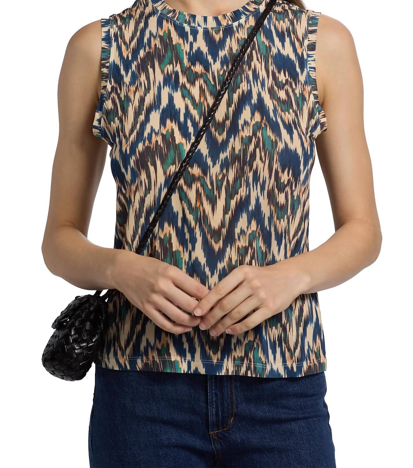 Ulla Johnson Ines Sleeveless Top in riverslate - women's tank top