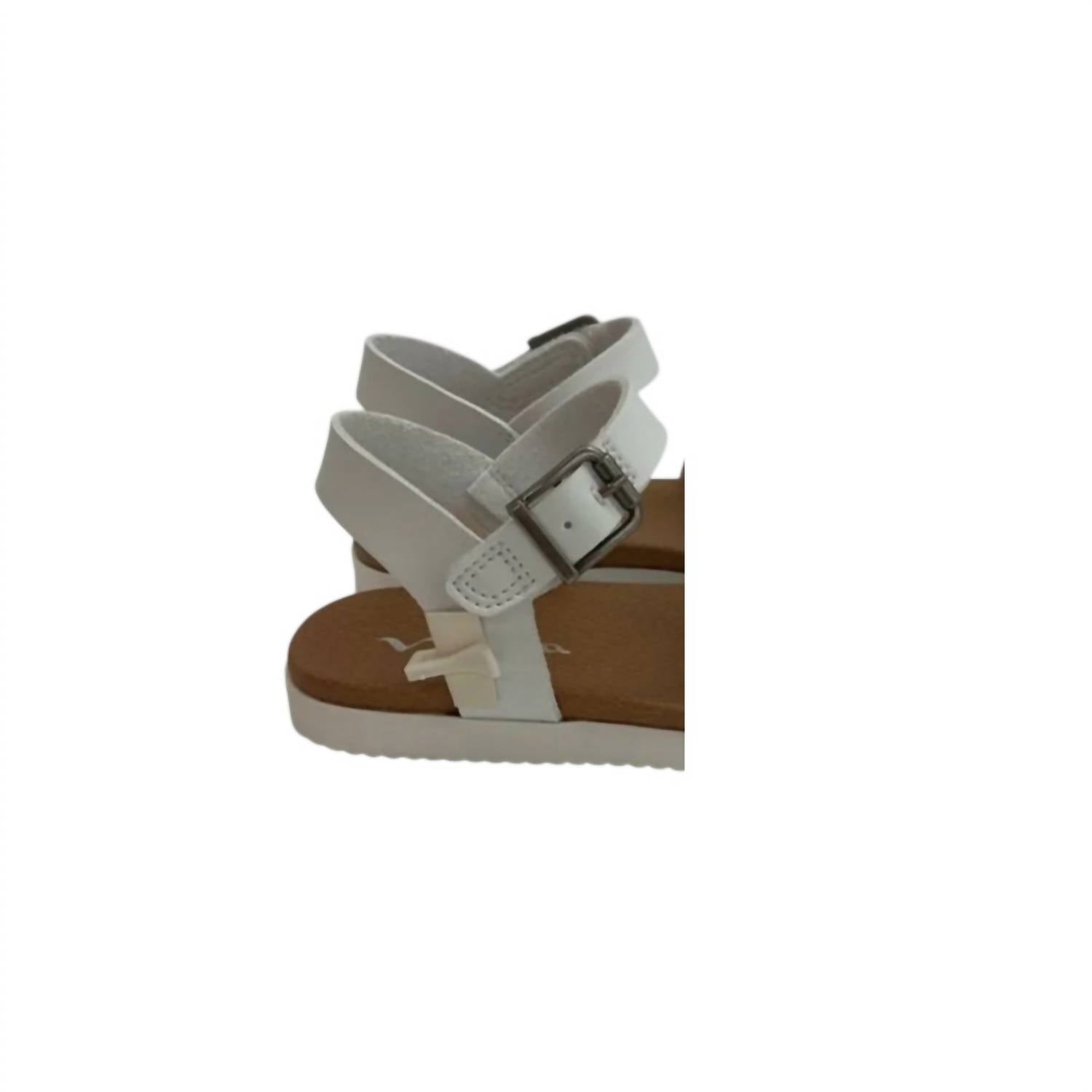 Nina Girls Jacklin3 Ankle Strap Sandals in white tumble - kids' sandal - view 4