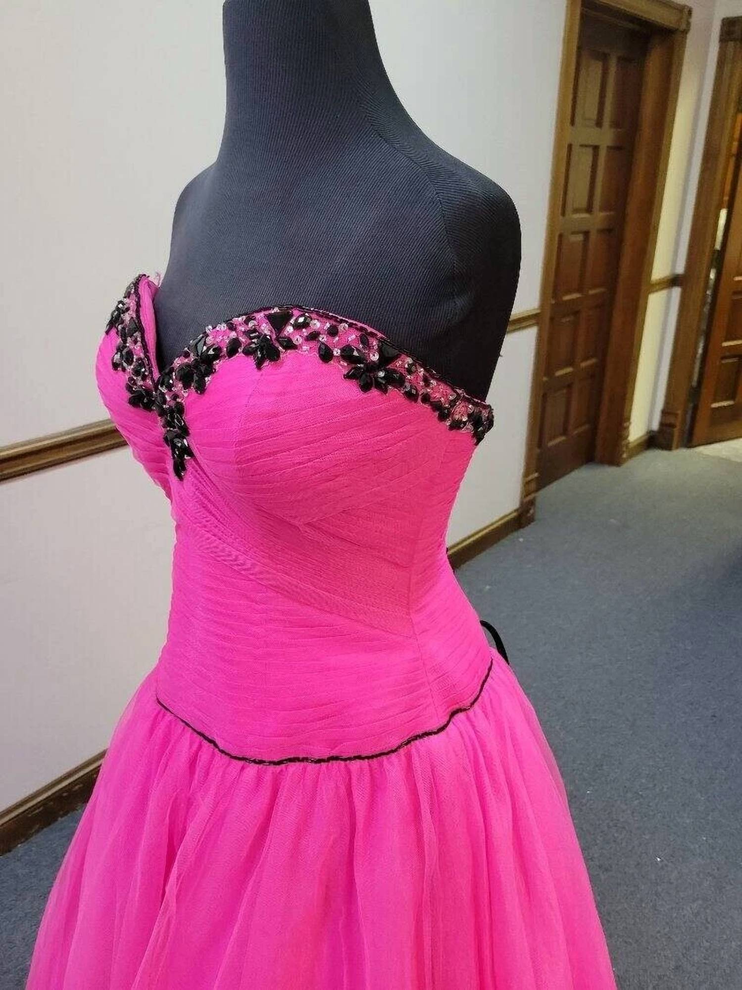 Precious Formals - Strapless Corset Lace-up Back Ballgown