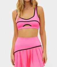 Beach Riot Moxie Top in radiant orchid - women's intimate - detail view