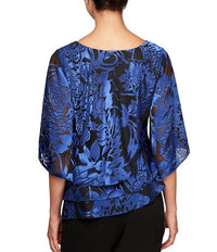 Alex Evenings - Royal Asymmetric Triple Tier Hem Top