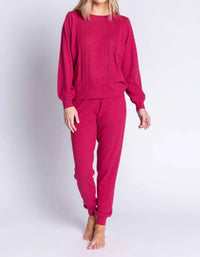 Pj Salvage - Pretty In Pointelle Long Sleeve Lounge Sweater Top