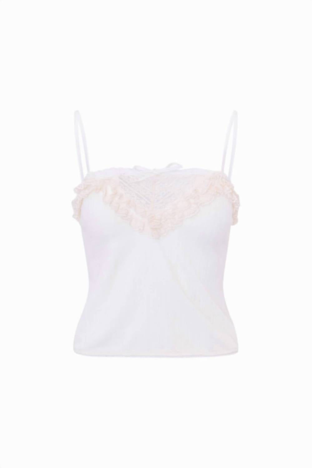 Loveshackfancy - Delphian Ruffle-detailed Cropped Cami