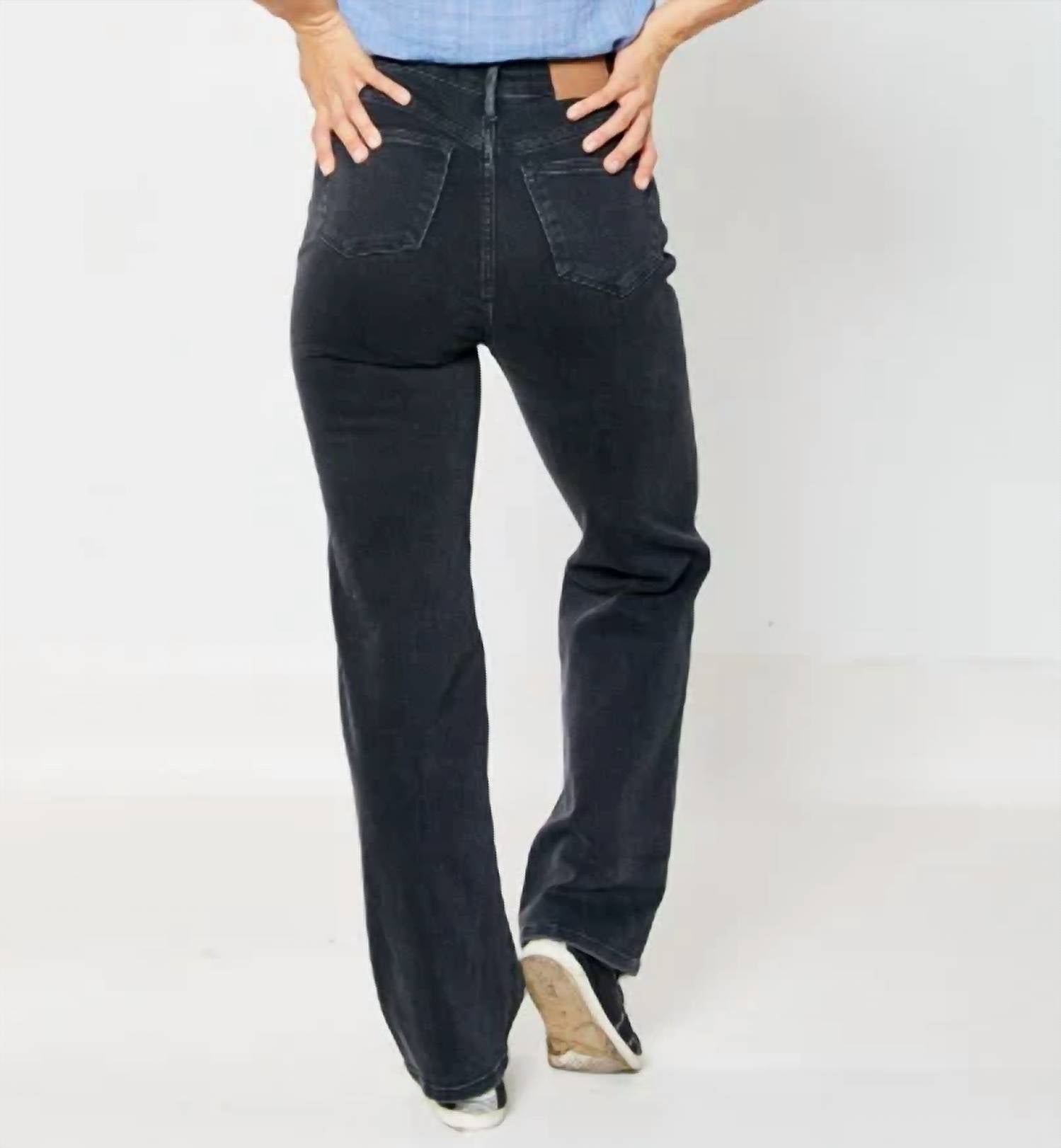 Judy Blue - Women's Rigid Magic Destroy Straight Jeans