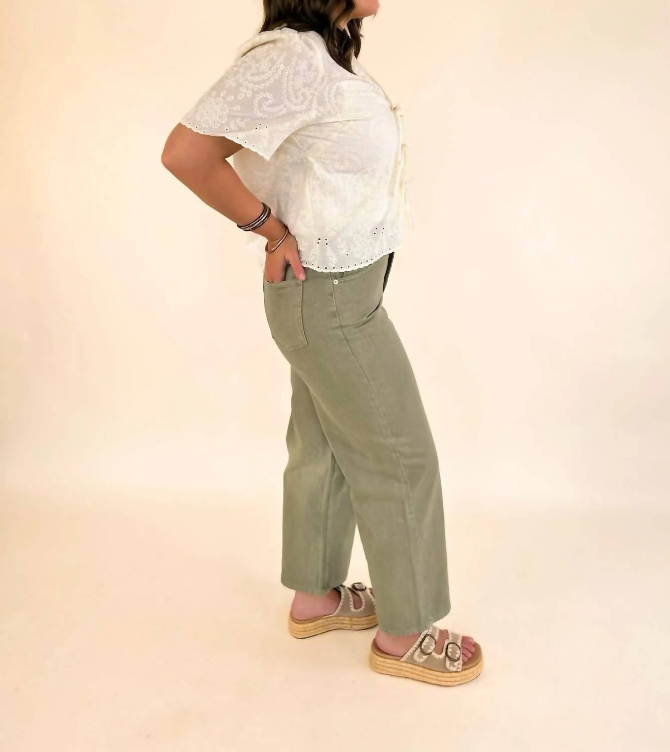 Dear John Denim - Cielo Embroidered Tie Front Blouse