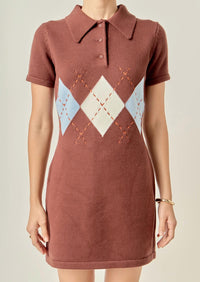 English Factory - Argyle Mini Dress