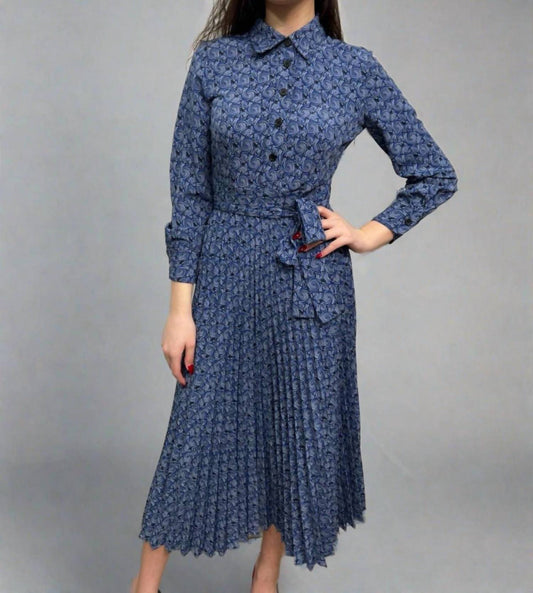 Mosaic - Pleated Midi Dress