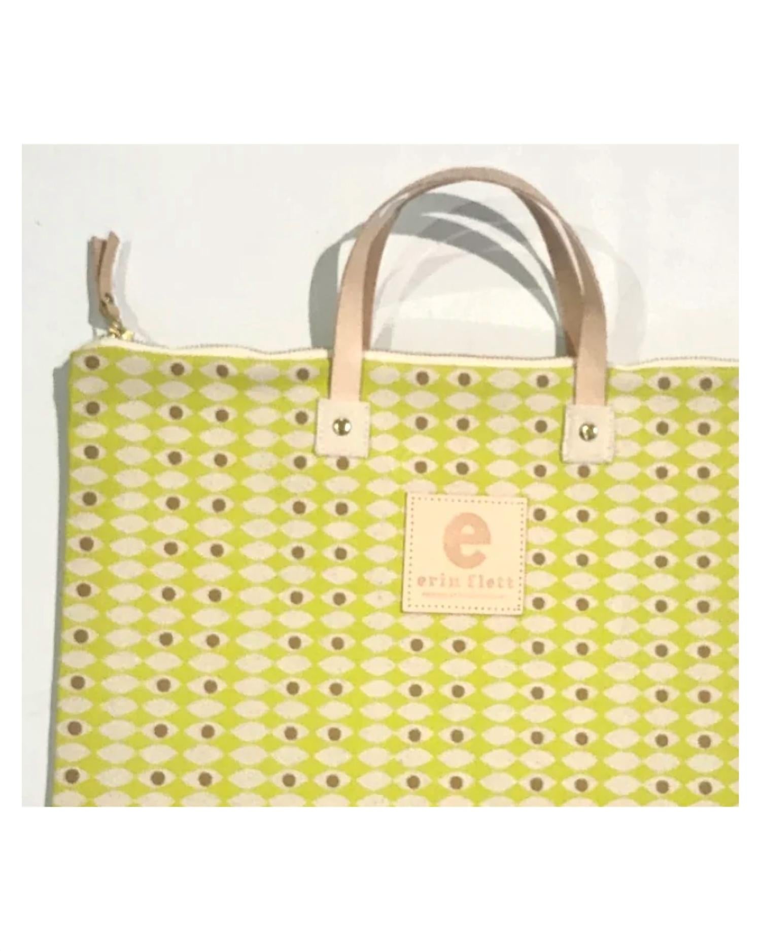 Erin Flett Women's Folder Bag in lemon third eye - women's bag - detail view