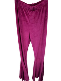 Grace + Emma - Women's Bell Bottom Velvet Pant With Lace Inserts