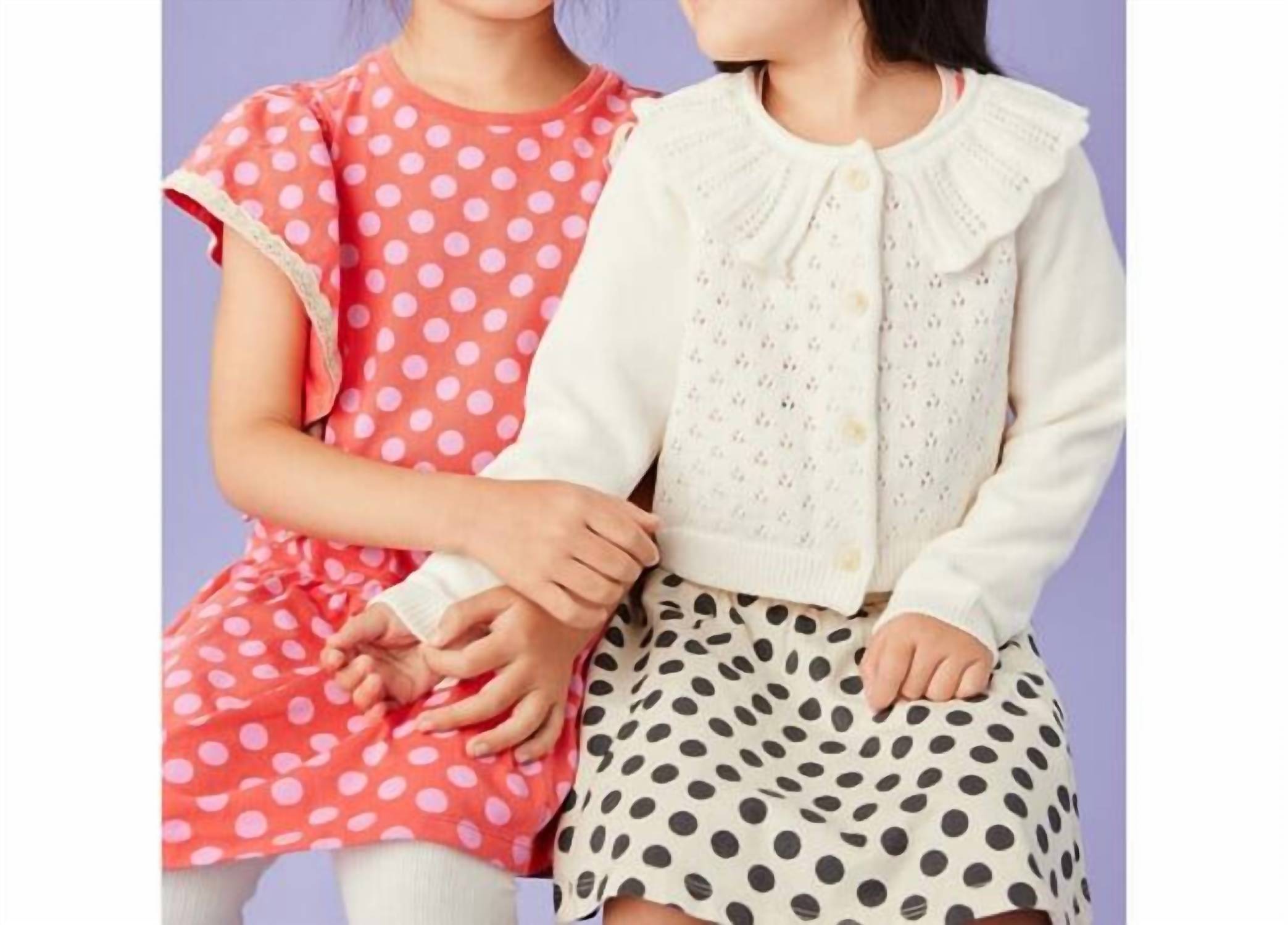 Tea Collection - Collared Pointelle Cardigan