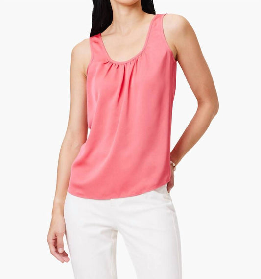 Nic + Zoe - Satin Chiffon Scoop Tank Top