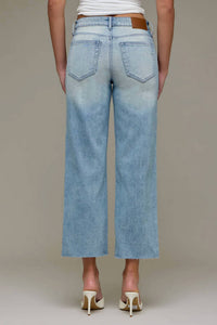 Hidden - Ella Mid Rise Crop Straight Leg Jeans