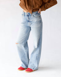 PISTOLA Hendrix High Rise Baggy Jean in apprentice distressed 1 - women's jeans - alternate view
