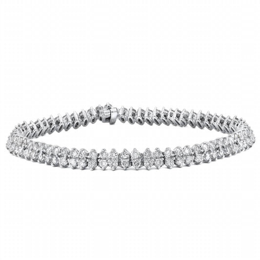 Diana M Jewels - Two Row Tennis 5.00 Cts Diamond Bracelet