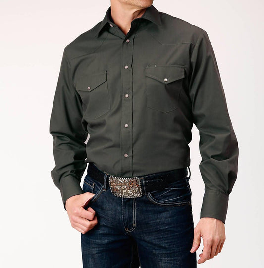 Roper - Men's Long Sleeve Snap Broadcloth Western Shirt