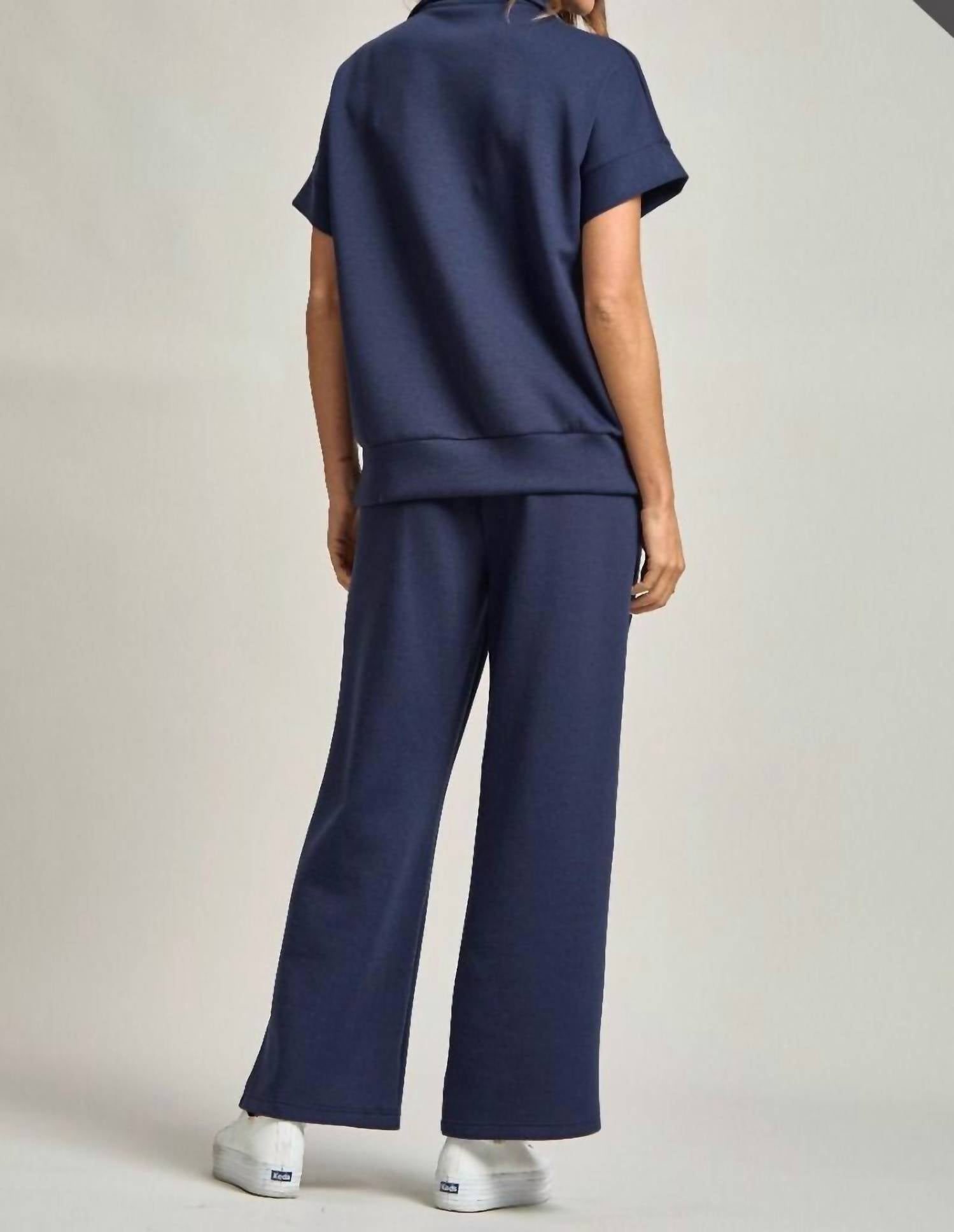 Dear Scarlett Catalina Travel Set in navy 1 - women's sleepwear - alternate view