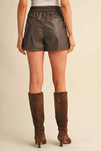 &Merci - Studded Faux Suede Pocket Shorts