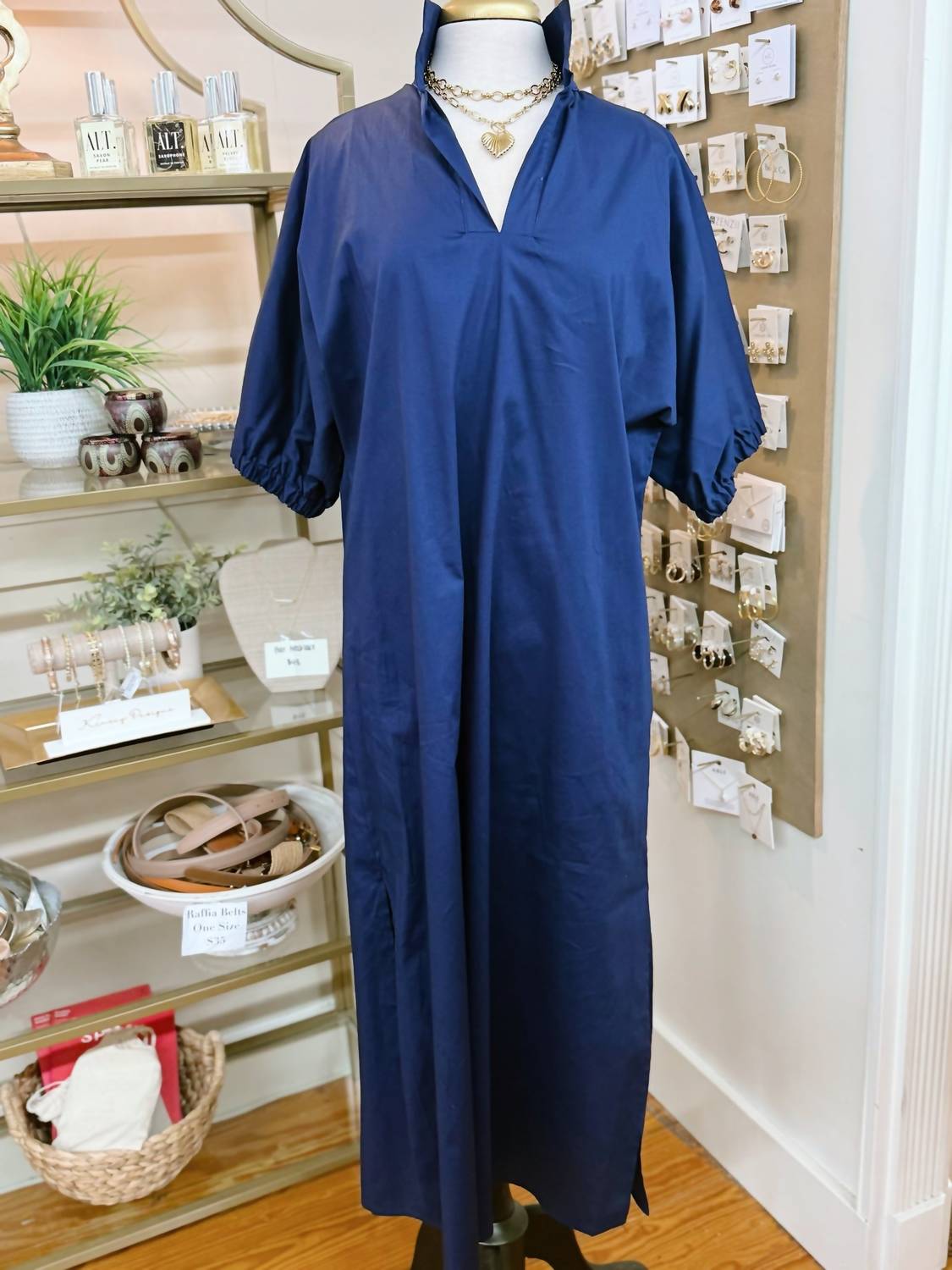 ADRIENNE Women's Blakely Maxi Dress in navy - women's dress