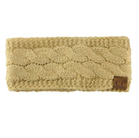 C.C Beanie - Cable Knit Lined Headwrap