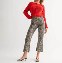 Just Black Denim - Georgia High Rise Distressed Crop Flare Jeans