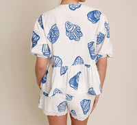 Bailey Rose - St. Pete Shell Tie Front Top