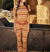 Bananhot Ann Ribbed Knit Pants in jack toffee rib - women's pants - view 4