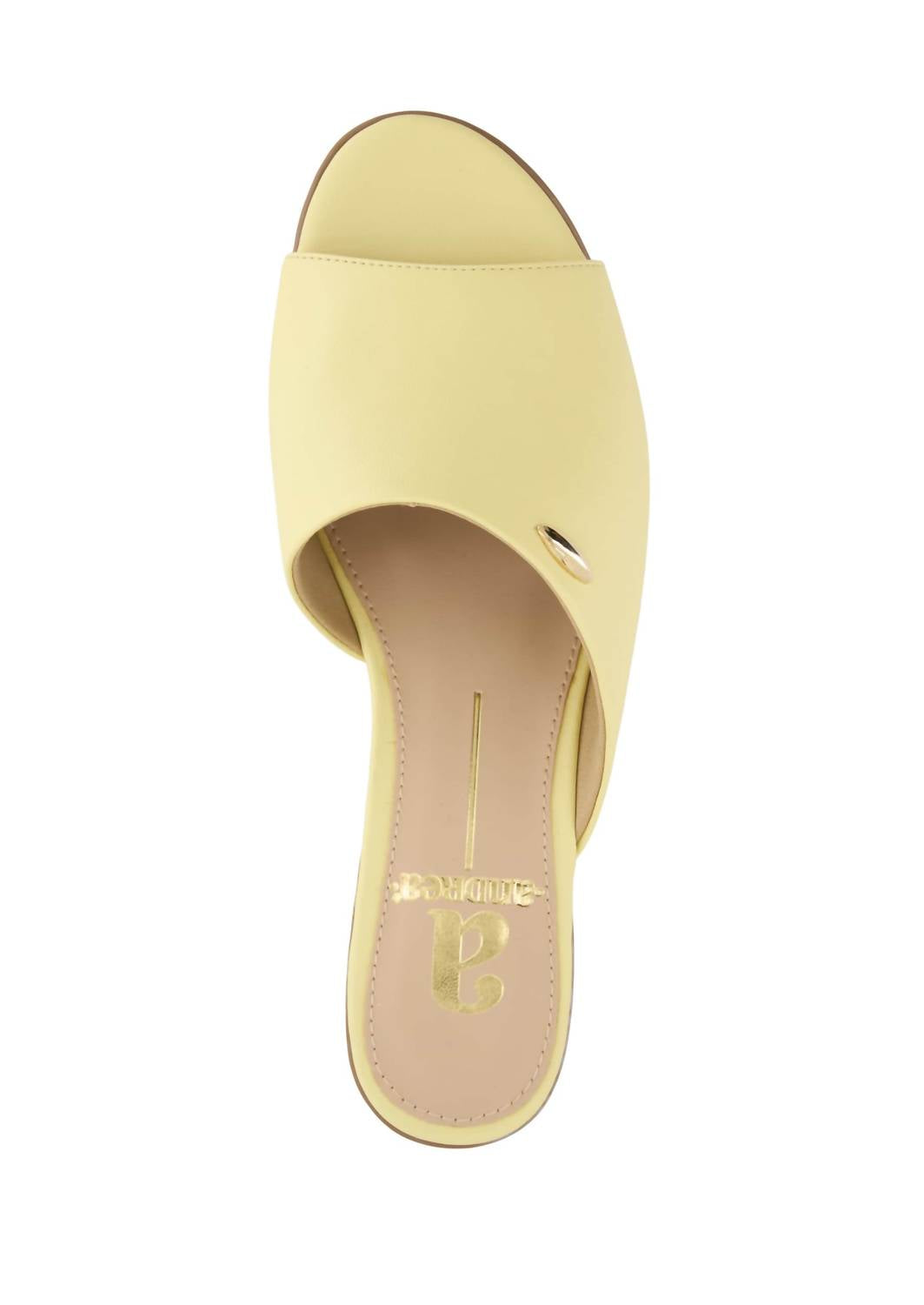 Andrea Women's Comfort Slip On Sandal in yellow - women's sandal - alternate view