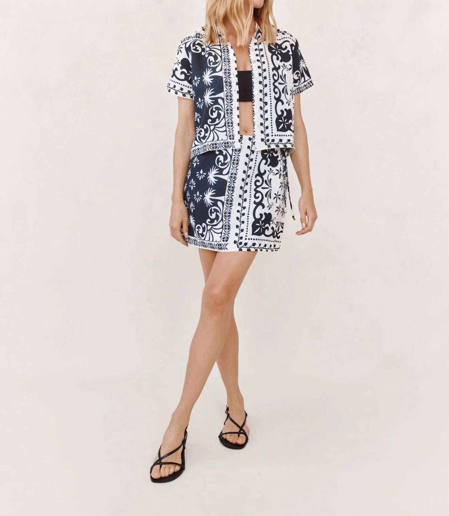 Bella Dahl - Wrap Mini Skirt With Sash