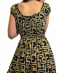 Paani - Smocked Sleeve Short Dress