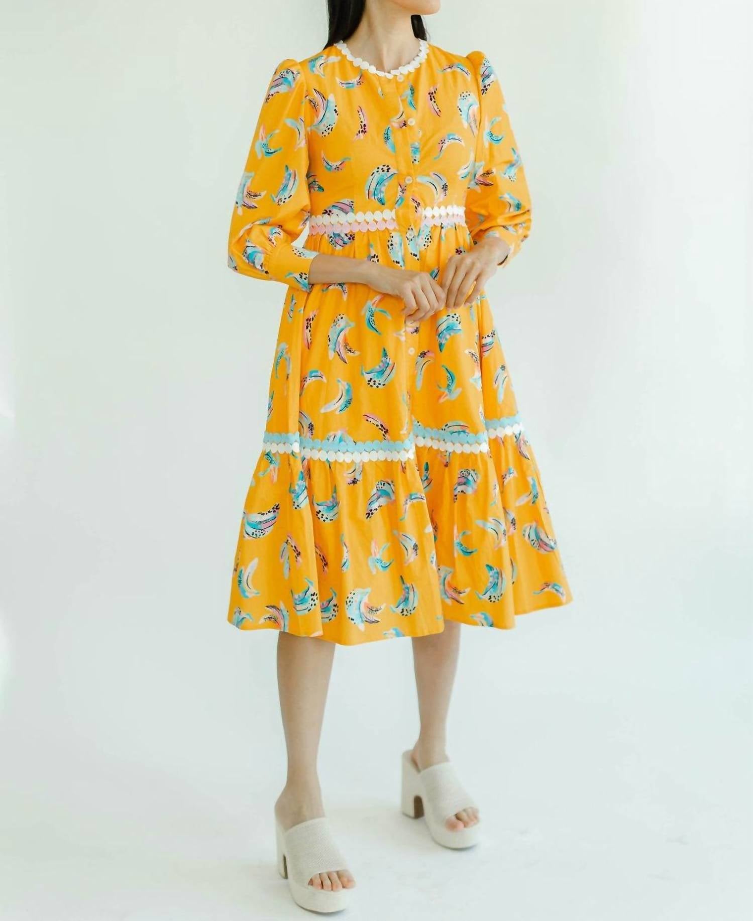 Marie By Victoria Dunn - Amelie Bananas Midi Dress