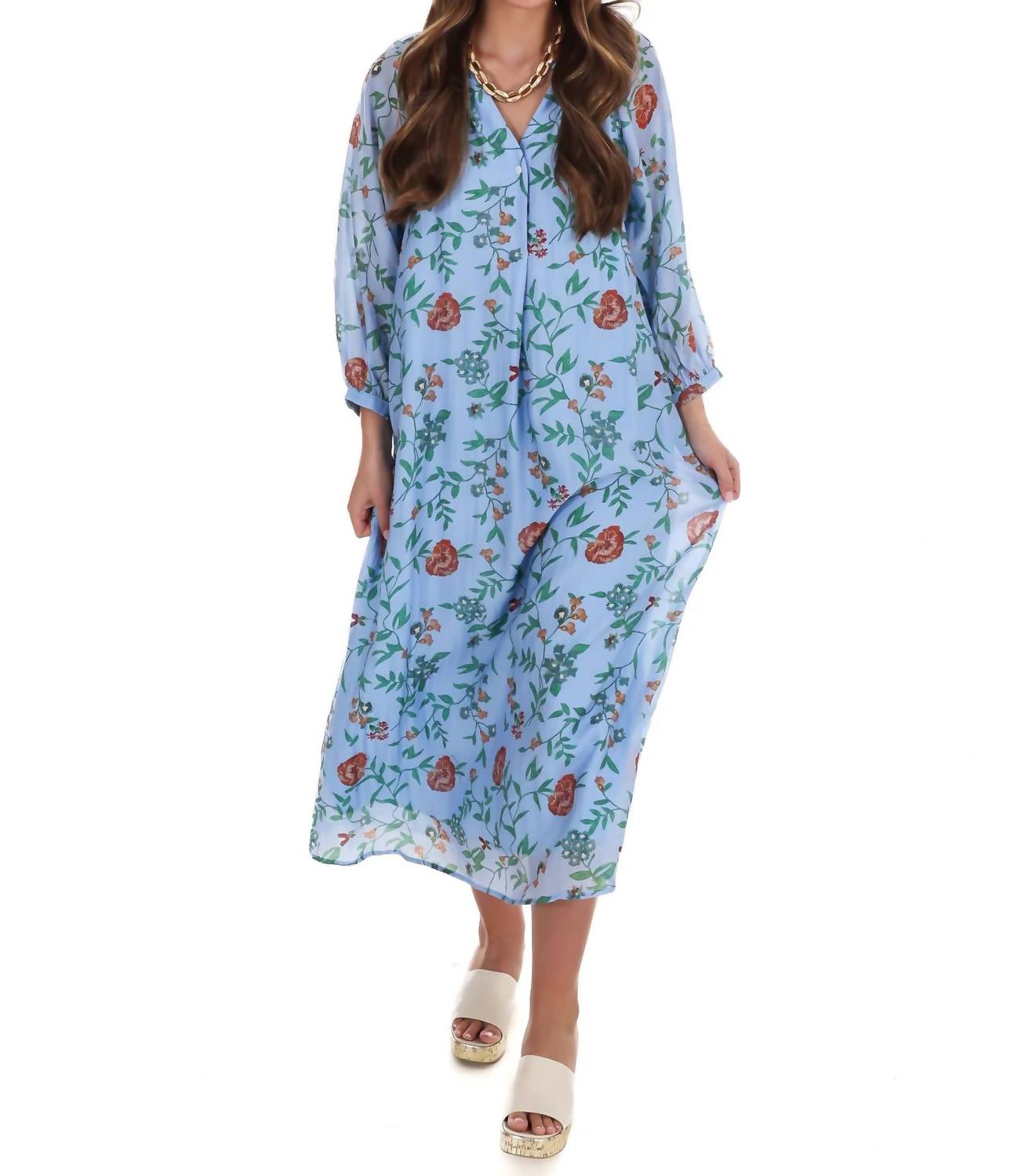 Entro - Handpicked Floral Midi Dress