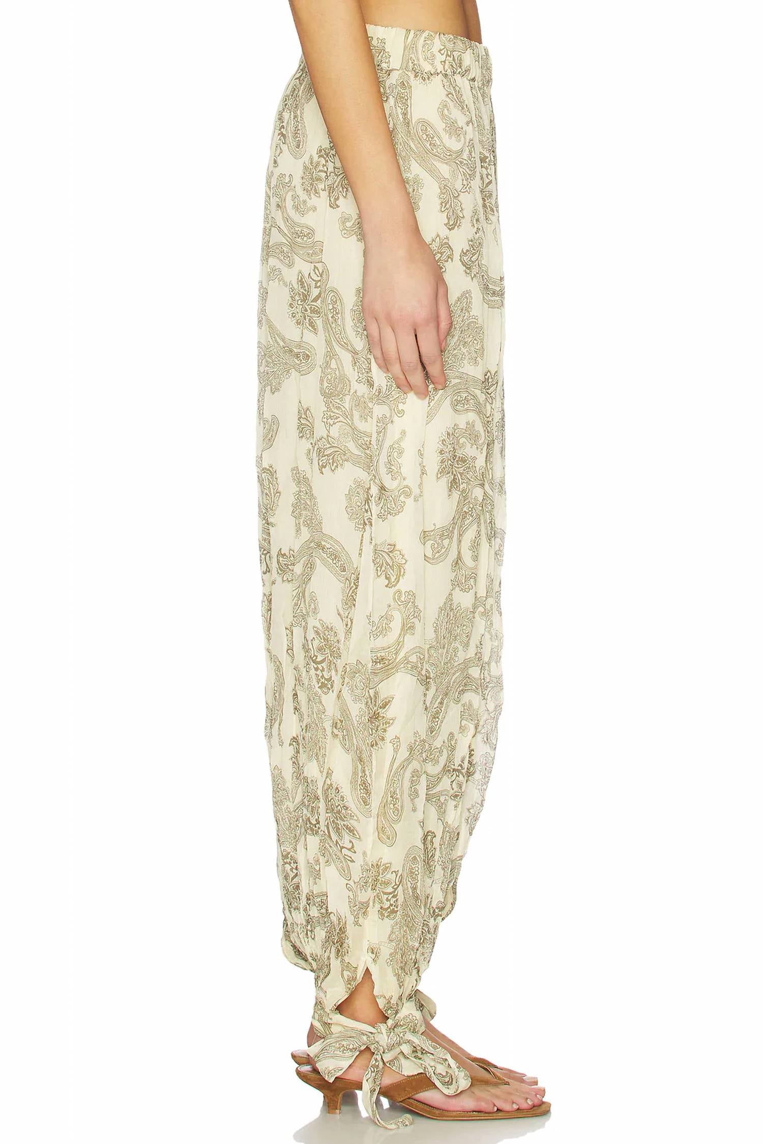 Hemant & Nandita - Ruffle Top And Harem Pant Set