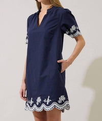 Sugarlips - Melania Embroidered Shift Mini Dress