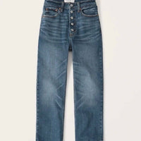 Abercrombie & Fitch - Women's Ultra High Rise Ankle Straight Jeans - Regular