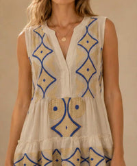 Mystery Resort - Seabreeze Embroidered Mini Dress