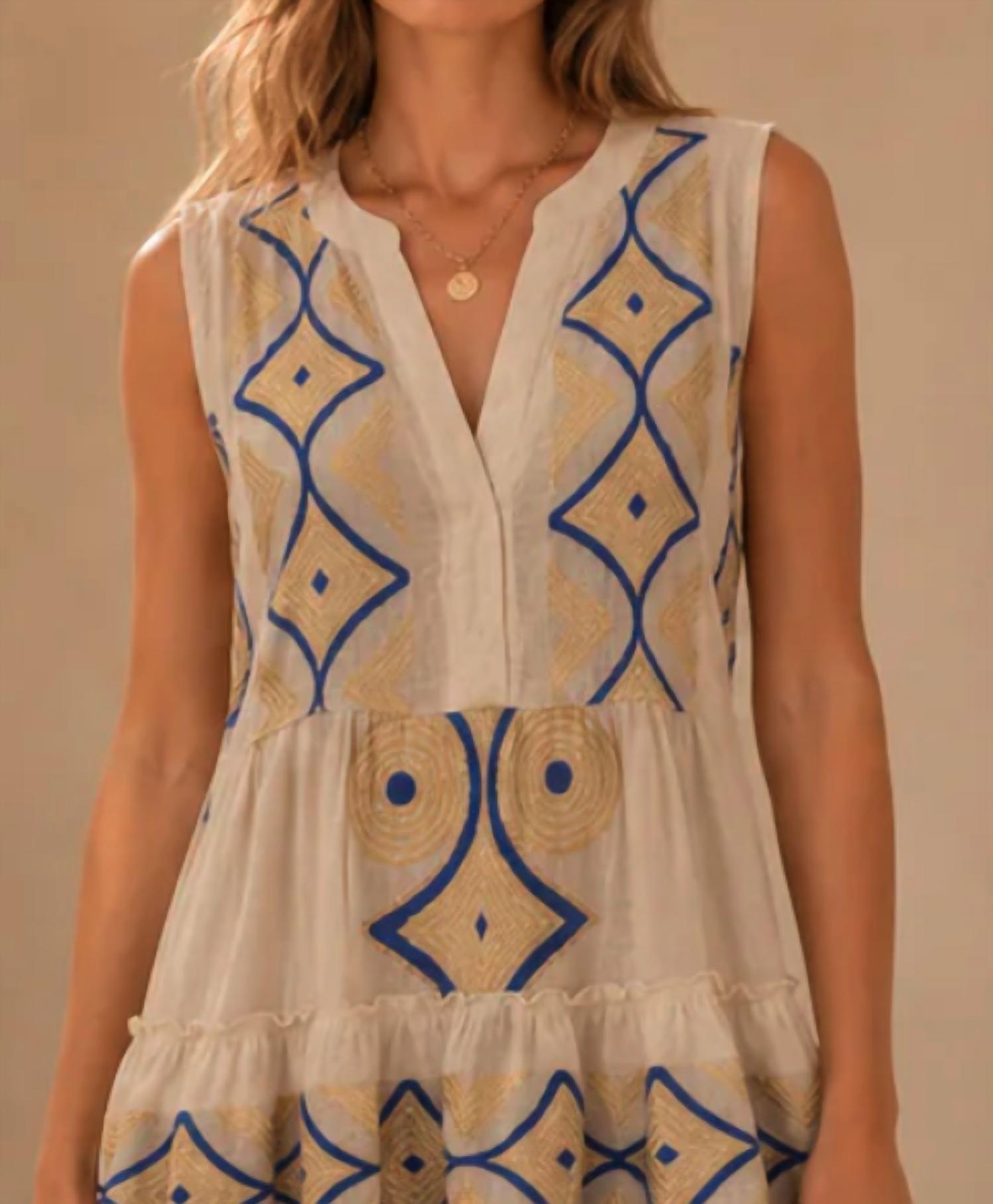 Mystery Resort - Seabreeze Embroidered Mini Dress