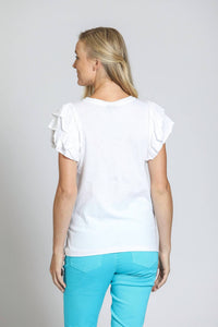 Apny - Ruffle Cap Sleeve Top