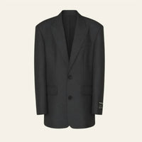 UZWholesale Women's Loose Fit Solid Vintage Style Long Blazer in black - women's jacket - alternate view