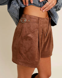 Jacquie The Label - Cordelia Suede Shorts
