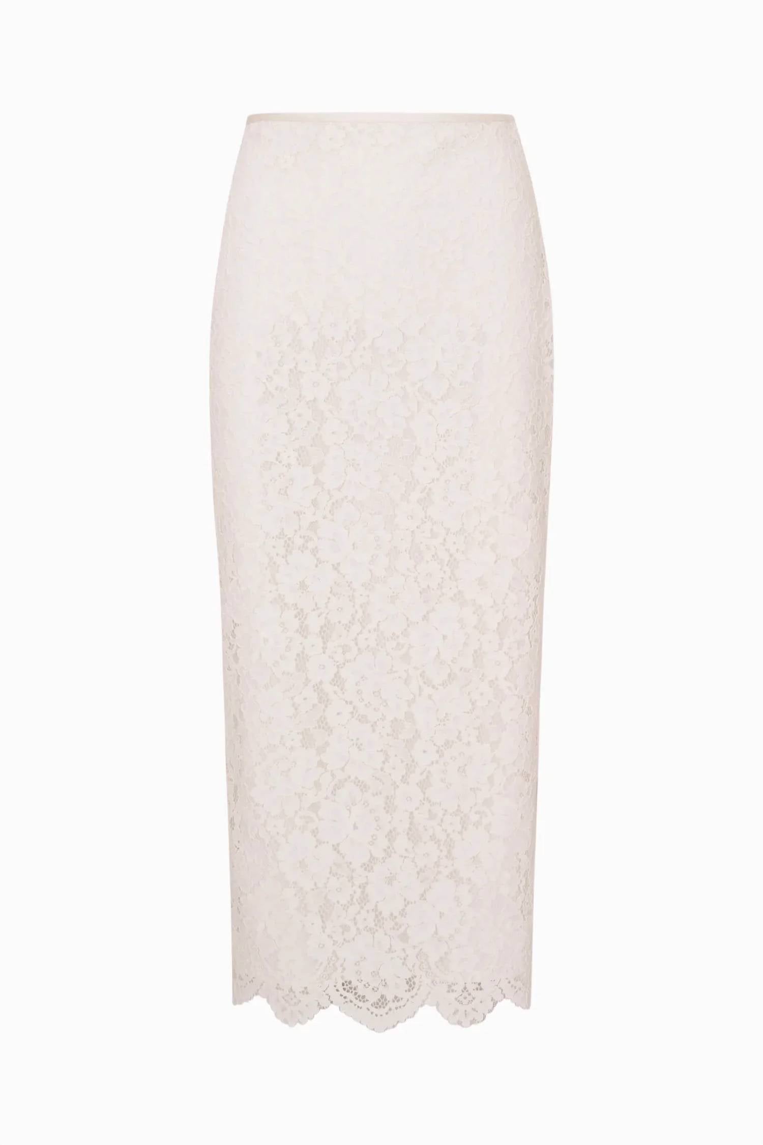 Loveshackfancy - Ilse Lace Midi Pencil Skirt