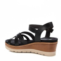 REFRESH Women's Sleek Wedges in black - women's shoe - detail view