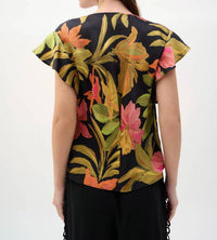 Joseph Ribkoff - Satin Tropical Print Top