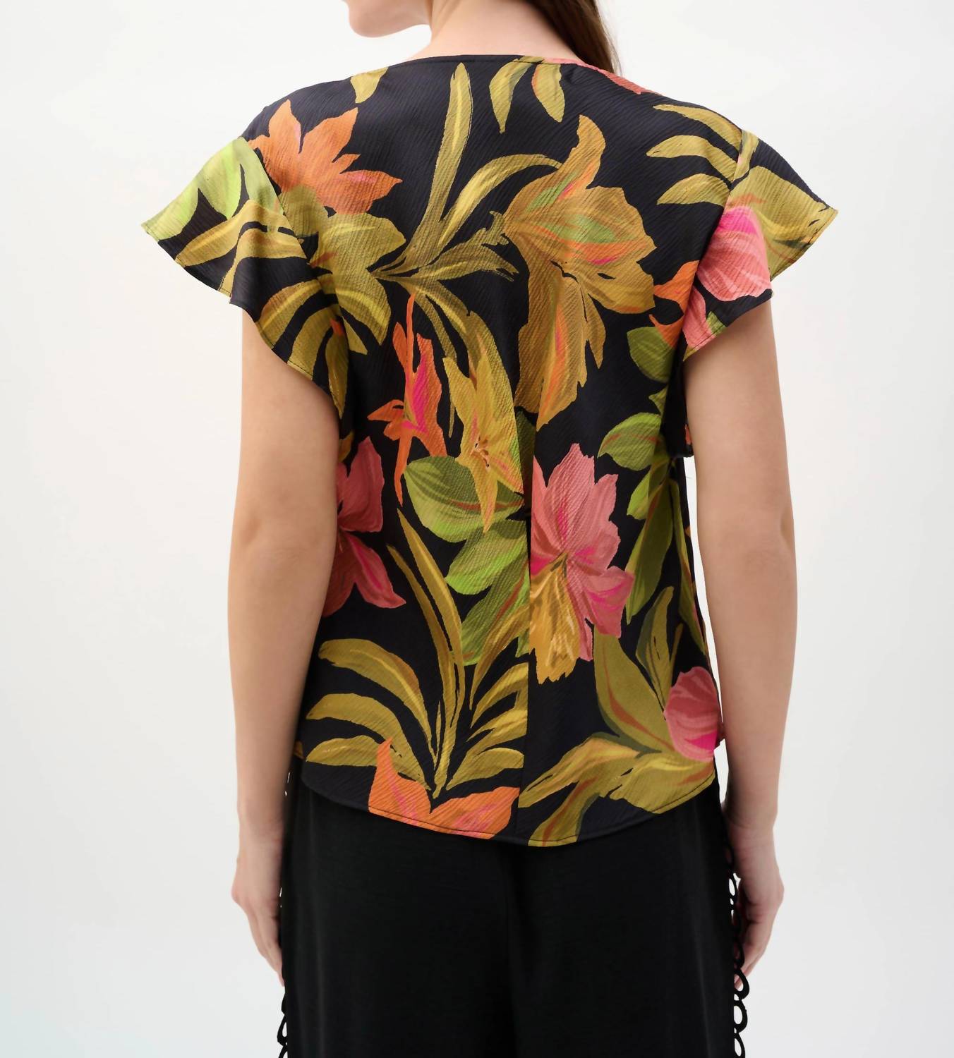 Joseph Ribkoff - Satin Tropical Print Top