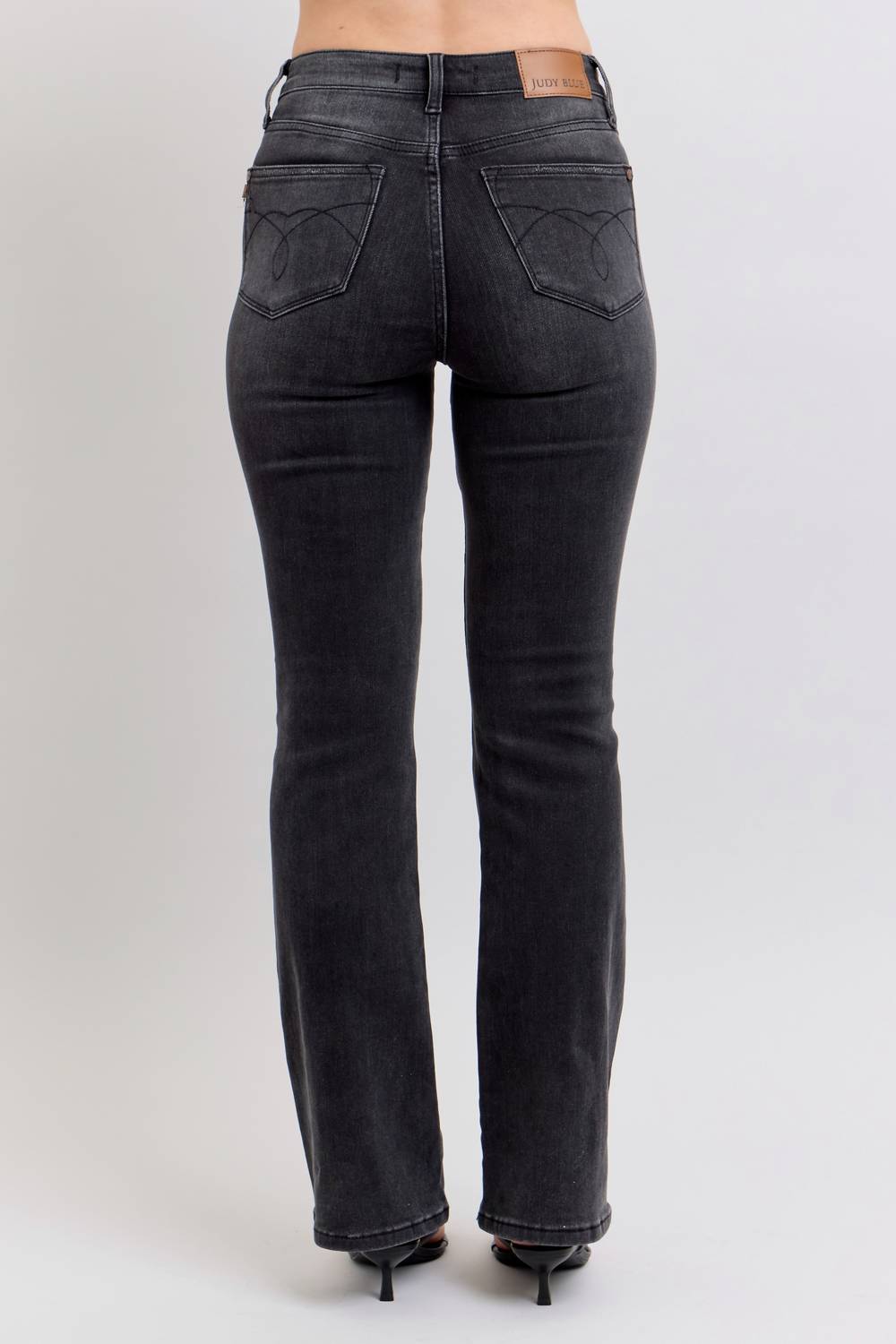 Judy Blue High Waisted Tummy Control Jeans in black - women's jeans - detail view