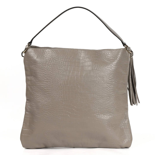 Jimmy Choo - Women's Croc-embossed Leather Soft Hobo Bag