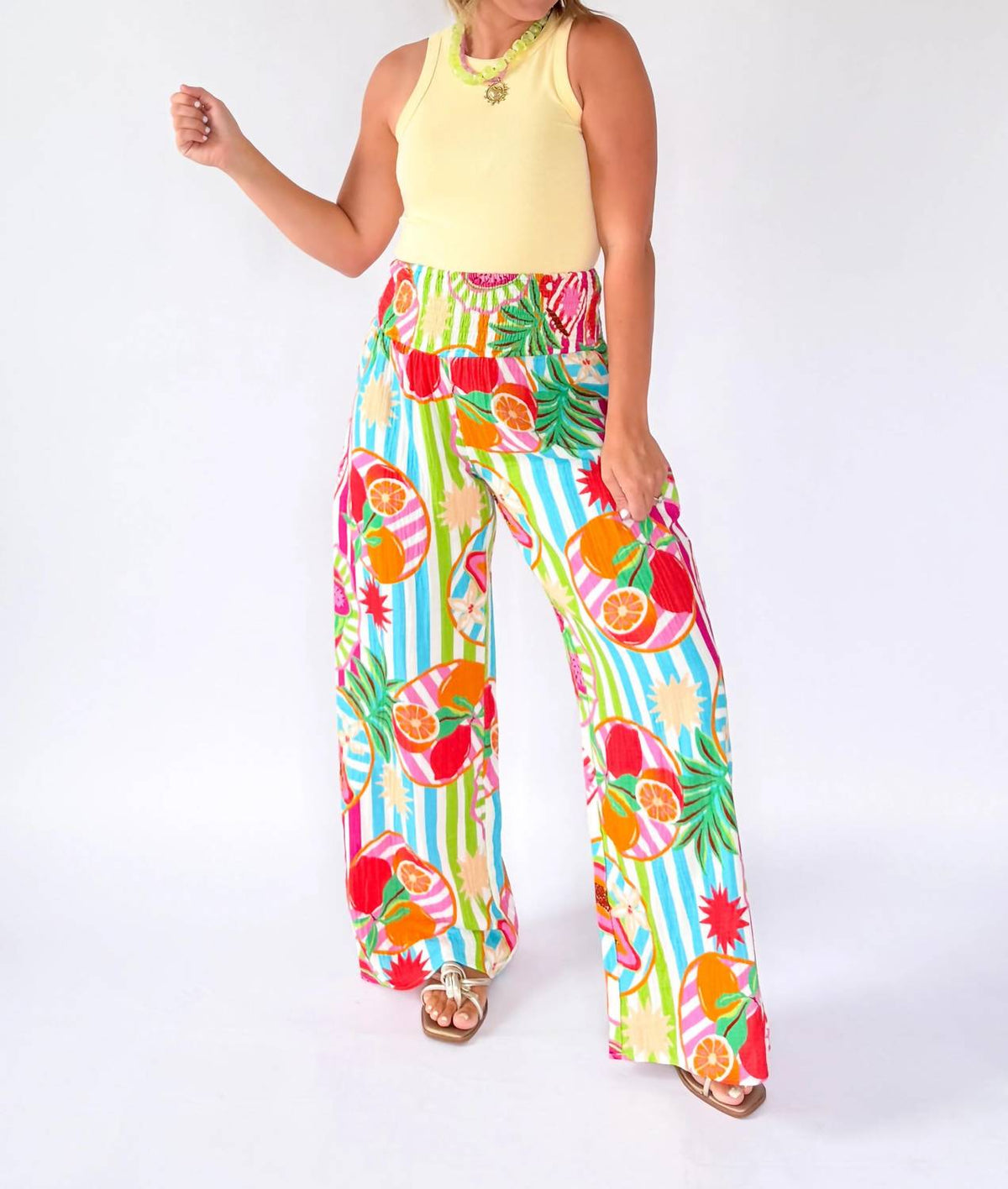 Karlie - Island Fruit Gauze Smock Pant