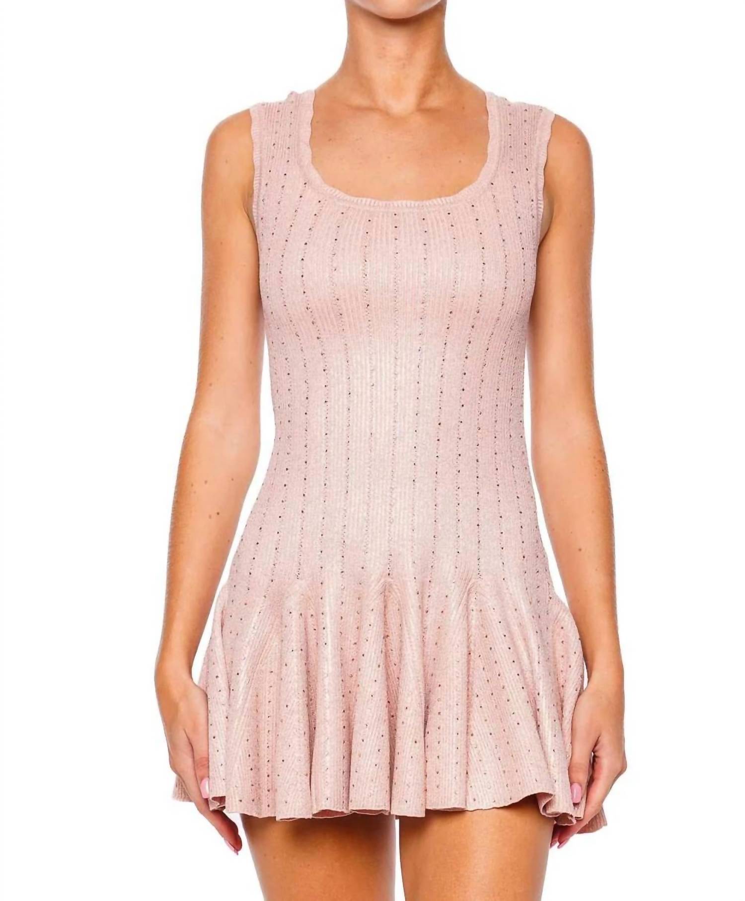 Loveshackfancy - Maryanne Metallic Knit Mini Dress