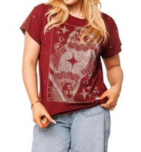 Queen Of Sparkles - Scattered Jewel Card Logo Tee