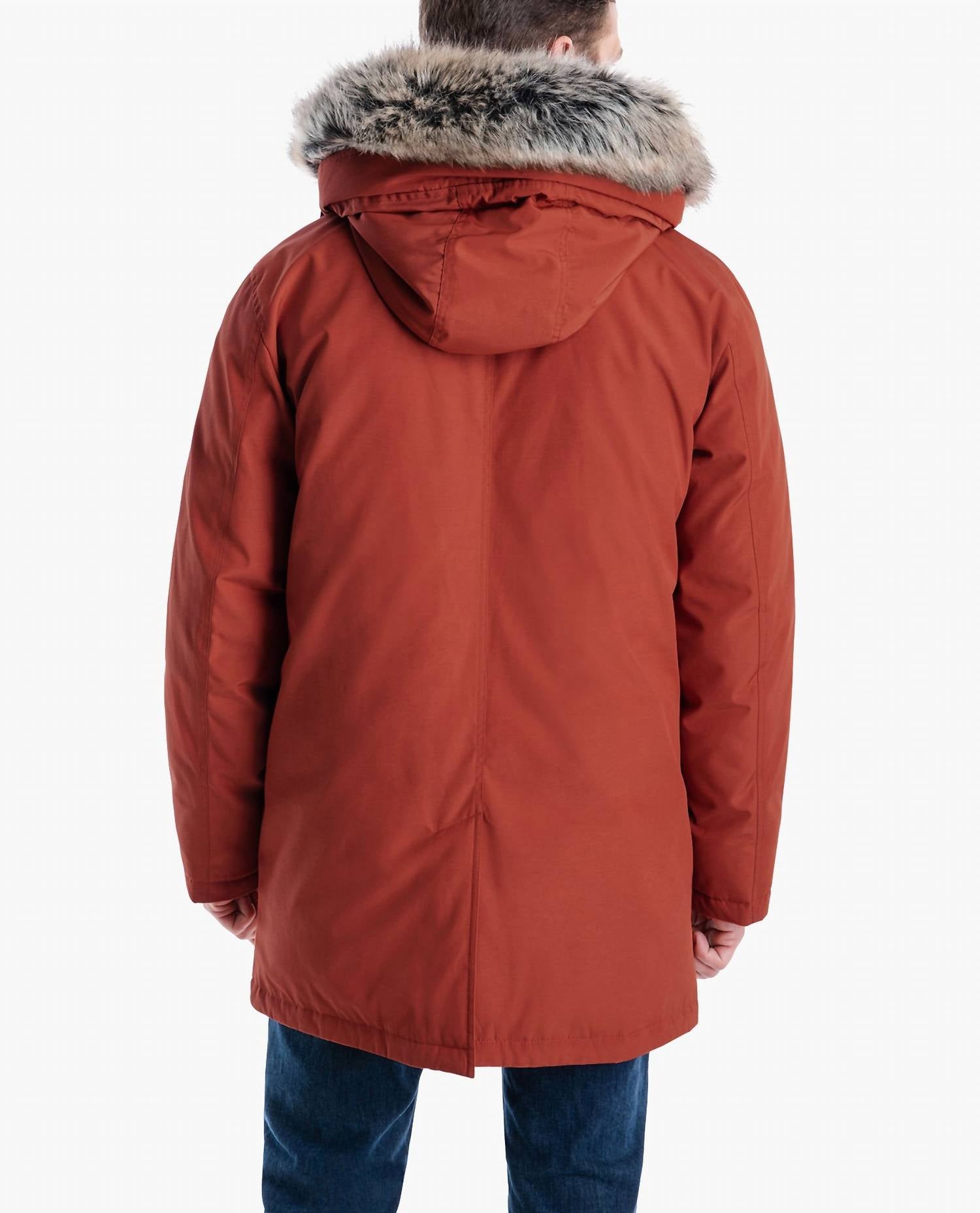 London Fog - London Fog Artic Parka With Removable Faux Fur Trim On Hood
