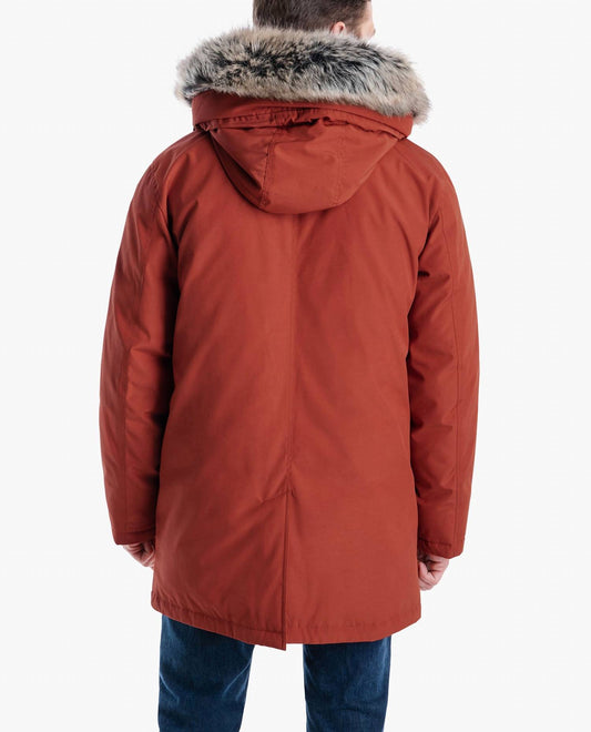 London Fog - London Fog Artic Parka With Removable Faux Fur Trim On Hood